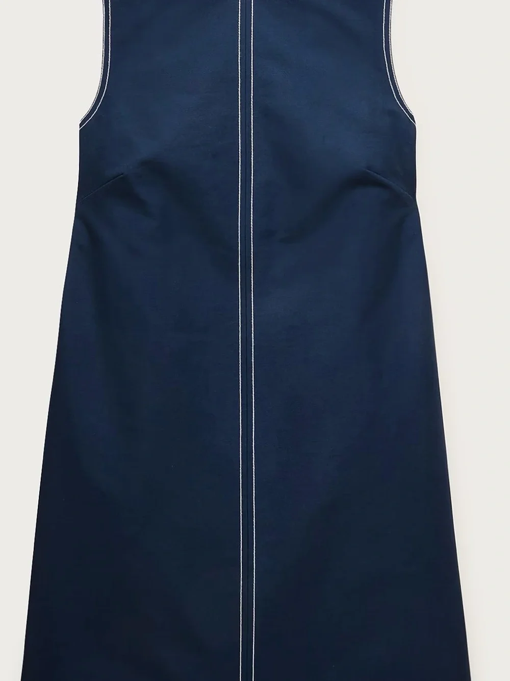 J. Crew Navy Sleeveless Shift Dress with Red Lace-Up Back